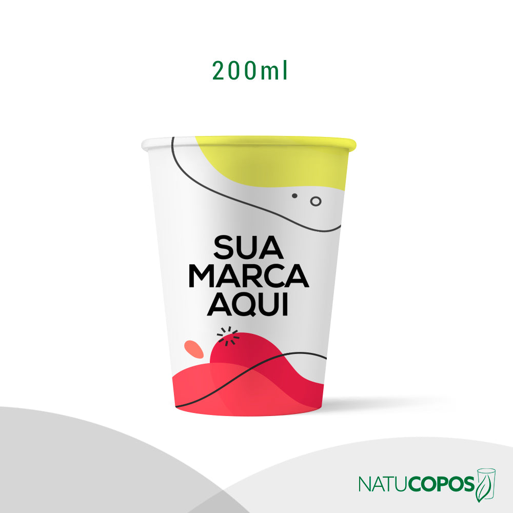 Copos Biodegradáveis Personalizados 200ml  - 10.000un