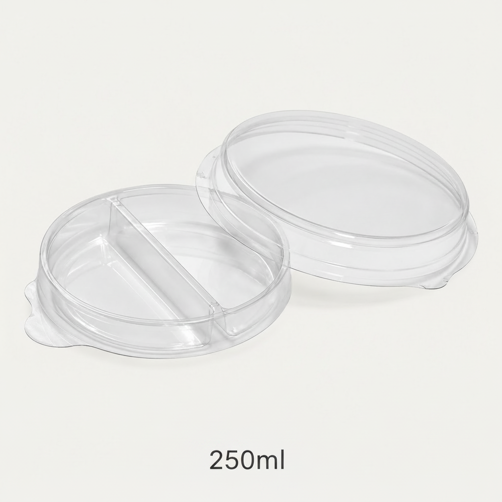 Tampa PET Com divisoria para Pote 250 ML