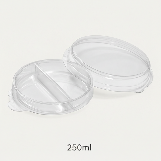 Tampa PET Com divisoria para Pote 250 ML